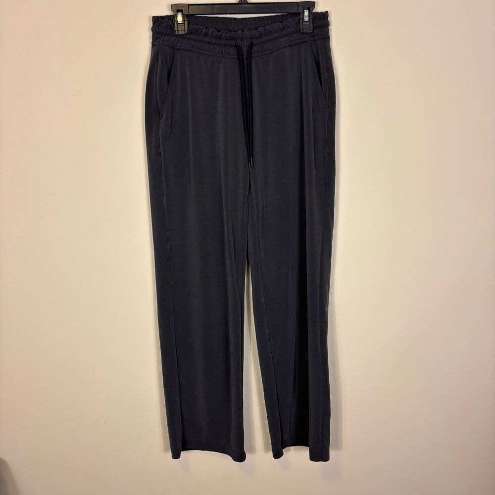 Athleta‎ Black Soft Stream Wide Leg Pull On Sweatpants Small